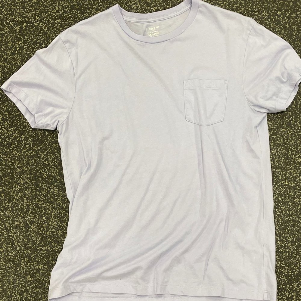 J. Crew Blue Purple Pocket T-Shirt